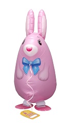 Walking Pet Animal Balloon - Pink Rabbit